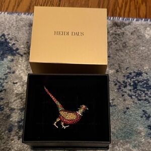 Heidi Daus Vibrant Jewel-Toned Bird Brooch